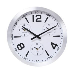 DekorStyle Moderní nástěnné hodiny bílé- 45 cm