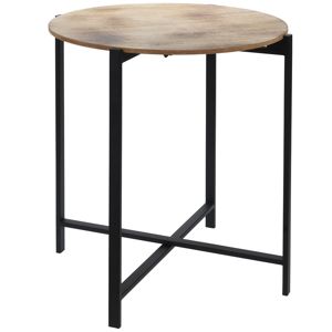 DekorStyle Konferenční stolek s dřevěnou deskou 47 cm C47000130