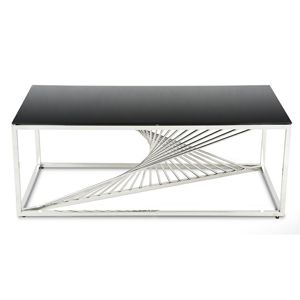 DekorStyle Konferenční stolek LAINE stříbrný