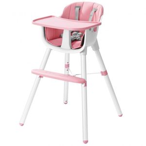 Dětská jídelní židlička EcoToys 2v1 TOPLIP růžová