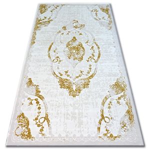 3kraft Kusový koberec BEYAZIT Trvet bílo-zlatý