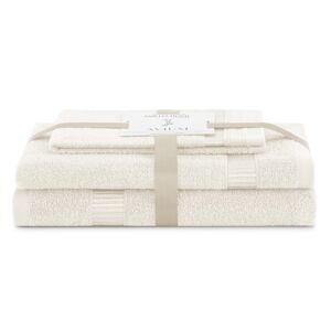 AmeliaHome Sada 3 ks ručníků AVIUM klasický styl krémová, velikost 30x50+50x90+70x130
