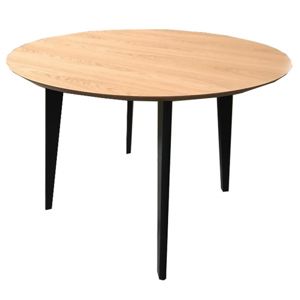 Actona Kulatý jídelní stůl Roxby 105 cm hnědý/černá