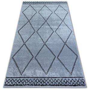 3kraft Kusový koberec BCF BASE ETNO 3964 DIAMANTY šedý/černý