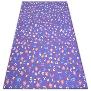 3kraft Dětský kusový koberec NUMBERS fialový