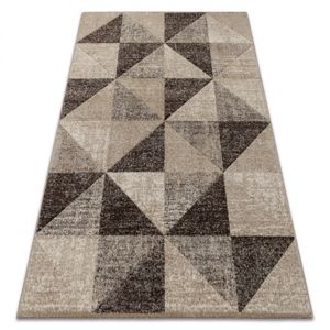 3kraft Kusový koberec FEEL Triangle béžovo-hnědý
