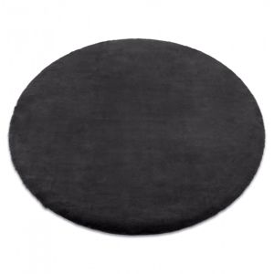 3kraft Kulatý koberec BUNNY tmavě šedý