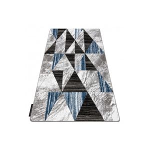 3kraft Kusový koberec ALTER Nano trojúhelníky modrý