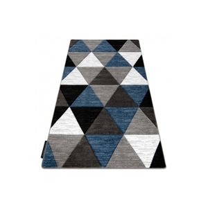 3kraft Kusový koberec ALTER Rino trojúhelníky modrý