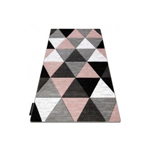3kraft Kusový koberec ALTER Rino trojúhelníky růžový