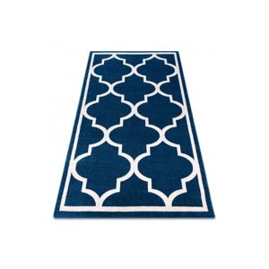 3kraft Kusový koberec SKETCH LIAM modrý / bílý