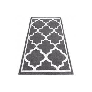 3kraft Kusový koberec SKETCH KIERAN šedý  / bílý trellis