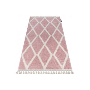 Dywany Lusczow Kusový shaggy koberec BERBER TROIK růžový, velikost 60x200