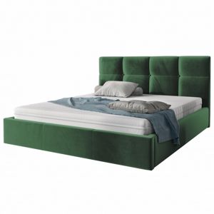 Hector Čalouněná postel Ksavier 140x200 dvoulůžko - zelené