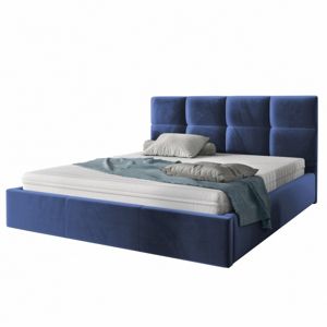 Hector Čalouněná postel Brayden 140x200 dvoulůžko - námořnická modř