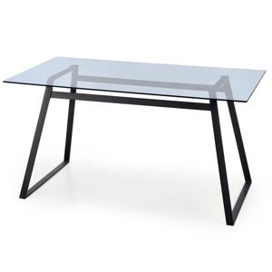 Hector Skleněný stůl Herald 140x80 cm černo-čirý
