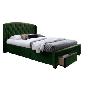 Hector Čalouněná postel Sabrina 160x200 dvoulůžko - zelené