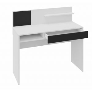 Hector Psací stůl s magnetickou tabulí Magio 110 cm bílý/černý