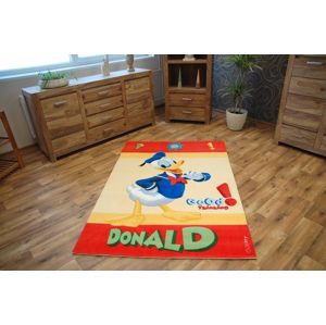 3kraft Dětský koberec Kačer Donald žluto-červený