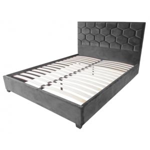 Hector Čalouněná postel Honey 160x200 dvoulůžko tmavě šedá
