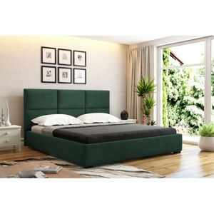 Hector Velurová postel Farida 180x200 cm láhvově zelená