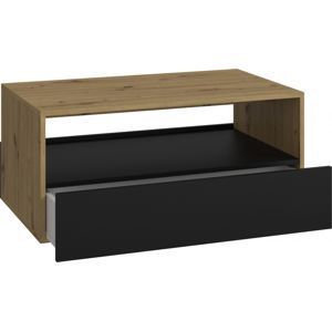 Shoptop Konferenční stolek REBEL - dub/černá matná