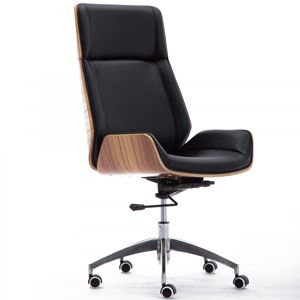 Shoptop Otočná židle ARON - ořech/černá