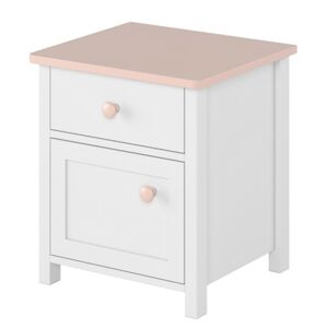 Hector Noční stolek Lunna bílý/růžový
