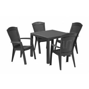 Hector Sada stůl + čtyři židle Melody Quartet Minnesota šedá