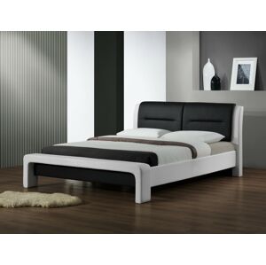 Halmar Čalouněná postel Cassandra 160x200 dvoulůžko - bílo-černá