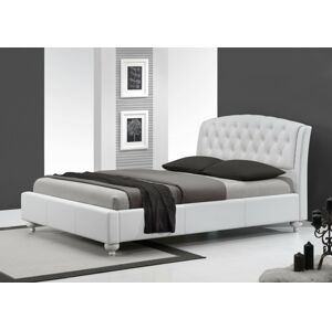 Halmar Čalouněná postel Sofia 160x200 dvoulůžko bílá