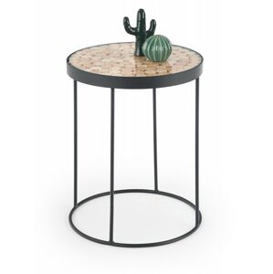 Halmar Konferenční stolek Naturo 2 modřínové dřevo / černý