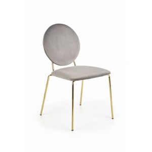 HALMAR Designová židle Chair šedá/zlatá