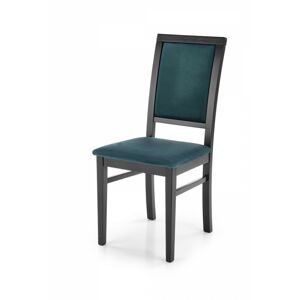 HALMAR Jídelní židle Kely černá/tmavě zelená