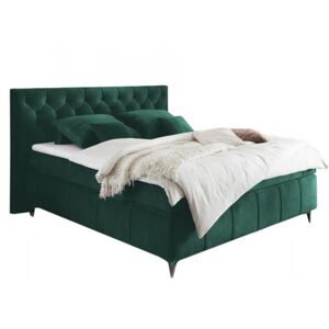 Hector Čalouněná postel boxspring Isabelle 180x200 lahvově zelená