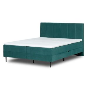 Wersal Kontinentální velurová postel Roma 140x200 cm zelená