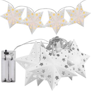 Tutumi Vánoční LED světelný řetěz STARLIT s papírovými hvězdami 