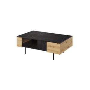 Lenart Konferenční stolek Marmo hnědý/černý