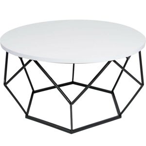 DekorStyle Konferenční stolek Diamond 70 cm bílo-černý