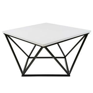 DekorStyle Konferenční stůl Curved 60 cm černo-bílý