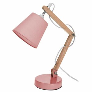 DekorStyle Stolní lampa s růžovým stínidlem