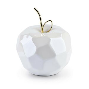 DekorStyle Dekorativní keramické jablko 14 cm bílé