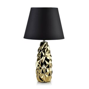 DekorStyle Stolní lampa Luna Stone černá/zlatá