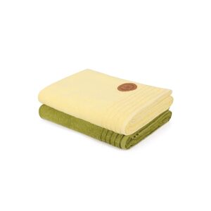 L'essentiel Sada ručníků na tělo Laurin 410 khaki, světle žlutá