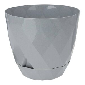 DekorStyle Květináč diamant s podstavcem 22 cm šedý