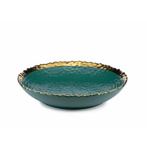 DekorStyle Hluboký keramicky talíř Kati 21 cm zelený