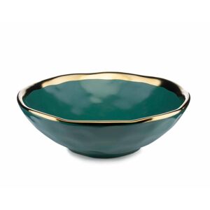 DekorStyle Hluboký keramický talíř Lissa 20 cm zelený