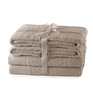 Set ručníků AmeliaHome Amary béžové, velikost 2*70x140+4*50x100