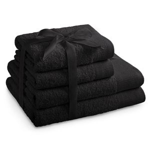 Sada bavlněných ručníků AmeliaHome AMARI černá 