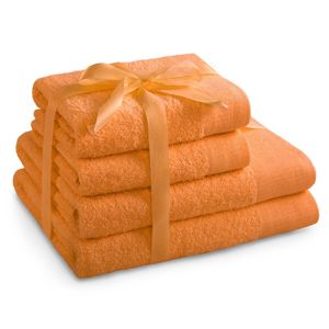 Sada bavlněných ručníků AmeliaHome AMARI oranžová, velikost 2*70x140+4*50x100